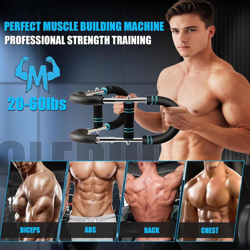 Arm Twister Trainer, 20-60Lb Adjustable Chest Exerciser & Arm Trainer, Portable Chest Trainer for Men & Women, Home Gym Body Strength Workout Equipment