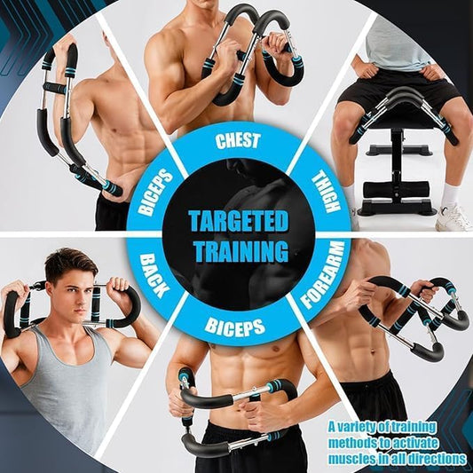 Arm Twister Trainer, 20-60Lb Adjustable Chest Exerciser & Arm Trainer, Portable Chest Trainer for Men & Women, Home Gym Body Strength Workout Equipment